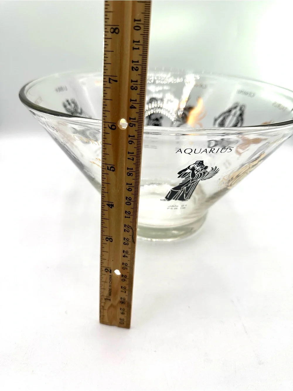 Anchor Hocking Zodiac / astrological chip bowl or salad bowl. 1960s